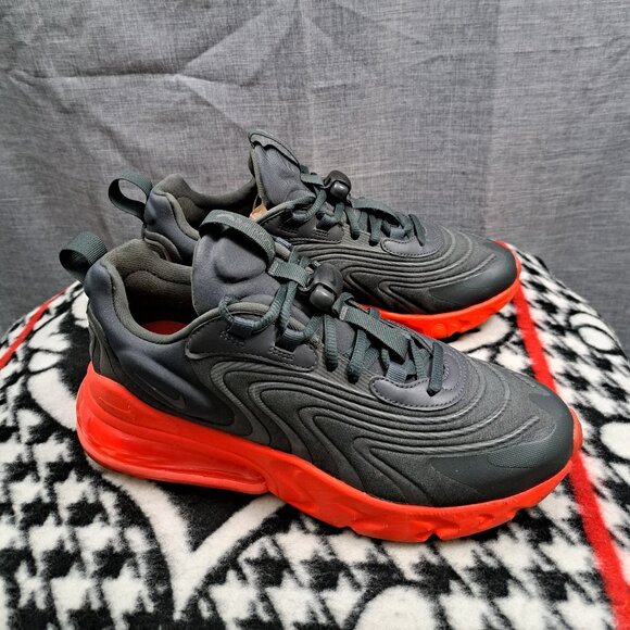 %Men Nike Air Max 270 React ENG Size 8 Dark Smoke Gray Crimson / A 23 main image 12
